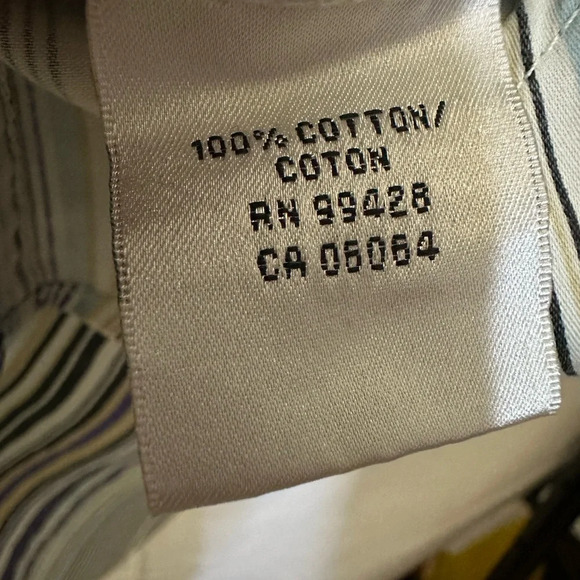 Bugatchi Uomo Multi-Colored Striped Paisley Flip Cuff Long Sleeve Button Down XL - Picture 7 of 7